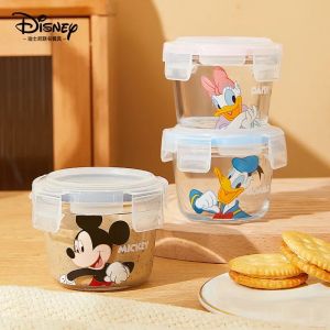 Boîte à déjeuner en verre de dessin animé Disney Mickey Mouse Minnie Donald Duck, boîte à soupe