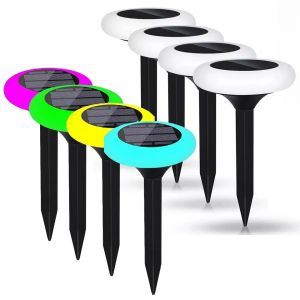 Spot lumineux LED solaire encastrable dans le sol, imperméable, éclairage d'extérieur, luminaire