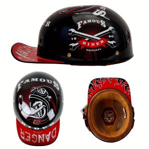 Casque de moto rétro pour Harley, demi-casque, véhicule électrique, équitation, universel, quatre