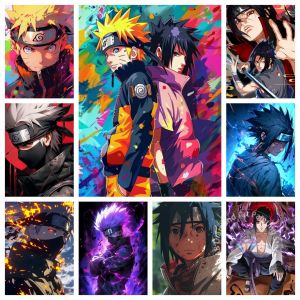 Naruto Kyoto Naruto Uchiha Sasuke 5D bricolage diamant peinture Kit broderie croix broderie &agrave; la