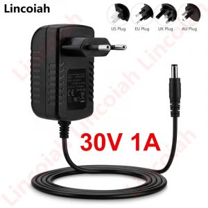 Chargeur adaptateur 30V 500mA 1A AC/DC pour aspirateur Bosch Athlet 25.2V, alimentation murale pour