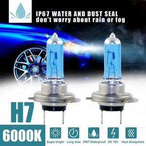 2/1 pièces H7 ampoules de phares de voiture 100W 8500K xénon Hid blanc 55W halogène voiture lumière