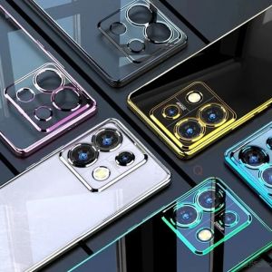 Poco X6 M6 Pro Note13 13pro coque transparente plaquée de luxe pour Xiaomi Redmi Note 13 Pro Plus 5g