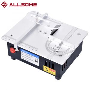 ALLSOME 96W Mini scie d'&eacute;tabli petite Machine de d&eacute;coupe domestique bricolage pour scies de Table &agrave;