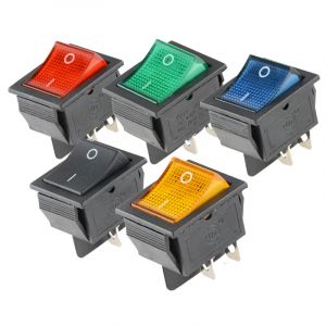 KCD4 interrupteur &agrave; bascule marche/arr&ecirc;t 6 broches avec Led 4 16A 250V 220V T85 20A petit 6 broches