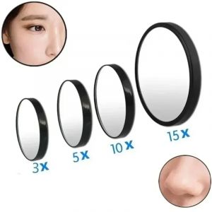 Nouveau Miroir grossissant 5x/10x/15x avec ventouse miroir grossissant points noirs pour salle de