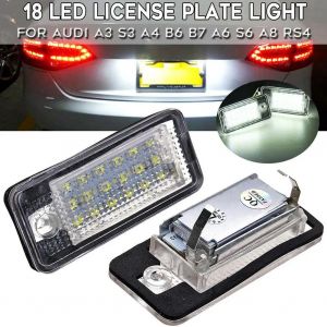 Lumi&egrave;re de plaque d'immatriculation LED pour Audi, A3, A4, S4, RS4, Dieux, B7, Horizon, RS6, Dock,