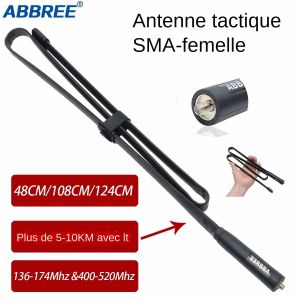 ABBREE CS &ndash; antenne tactique pliable sma-femelle, double bande VHF UHF 144/430Mhz, pour