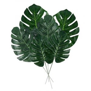 Plantes artificielles feuilles de palmier tropicales, 6 pièces, Luau hawaïen, fête d'été, Safari