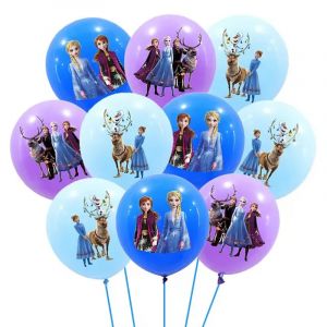 Ballons en Latex Disney la reine des neiges, 10 pi&egrave;ces, princesse Elsa Anna, d&eacute;coration de f&ecirc;te