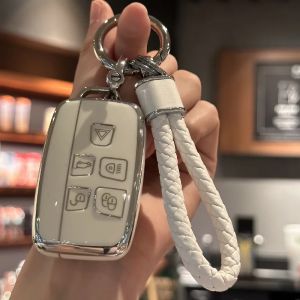 Housse de porte-cl&eacute;s avec porte-cl&eacute;s, pour Land Rover LR4 Range Rover Sport Evoque Jaguar XF XJ XJL