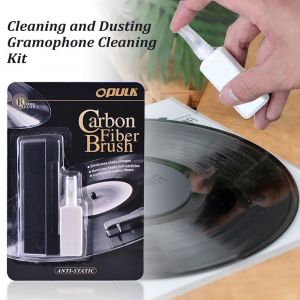 Kit de nettoyage de disques vinyles, brosse et nettoyant en plastique, ensemble de nettoyage d'album