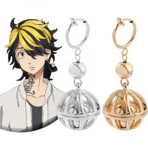 Boucles d'oreilles Anime Tokyo vengeance Kazutora Hanemiya, pendentif boule creuse, goutte Tokyo