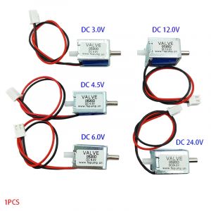 0520D Mini électrovanne électrique DC 3V 4.5V 6V 12V 24V N/C normalement fermée Micro vanne de gaz