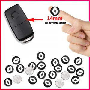 Autocollant emblème de clé télécommande de voiture, 14MM, autocollant de décoration de clés en