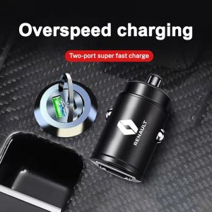 Chargeur de voiture USB type-c, adaptateur d'alimentation &agrave; charge rapide pour Renault Clio Koleos