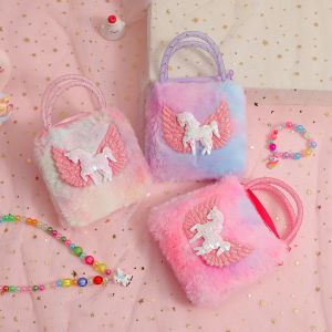 Mini sacs &agrave; main licorne pour petites filles de 2 &agrave; 5 ans, cadeau pour b&eacute;b&eacute; fille, joli cheval &agrave;