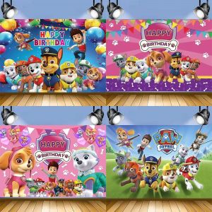 Paw Patrol &ndash; affiche en tissu de fond, accessoires de Studio Photo, f&ecirc;te d'enfants, fournitures de