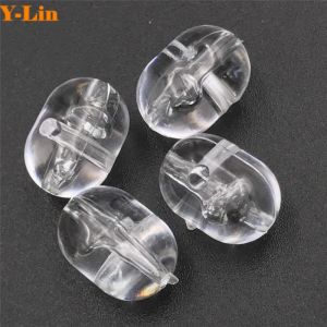 200XFishing Tranparent ovale Double perle perceuse croix perles dur clair perles ensembles de