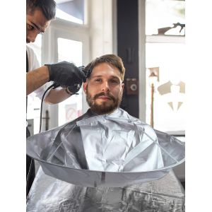 1 cape de tablier de coupe de cheveux imperm&eacute;able pliable, cape de m&eacute;nage respirante, cape d'outil