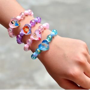 Bracelets princesse Elsa Anna la reine des neiges, bijoux &agrave; la mode, figurine de dessin anim&eacute;,
