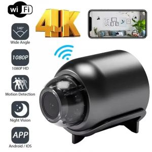 Mini caméra HD 4k 1080p, webcam wifi sans fil, webcam ultra espion, vision nocturne infrarouge