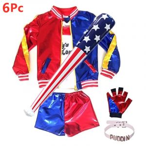 Ensemble de 6 pièces pour Halloween, Cosplay Clown Girl, tenues Sexy pour dames, ensembles tendance,