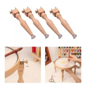 Cadre de broderie en bois réglable, jambes, cerceau, Support de broderie, cerceau de broderie en