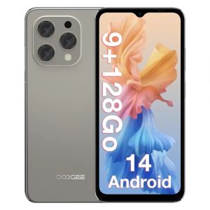 DOOGEE-Smartphone N55, Android 14, 9 Go, 4 Go, 5 Go, 128 Go, déverrouillage par reconnaissance