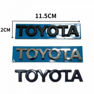 Autocollants avec logo 3D pour Toyota, lettres avant et arrière, Badge emblème Yaris RAV4 Corolla
