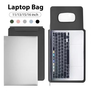Sacoche en cuir étanche pour ordinateur portable, sacoche pour ordinateur portable, Apple, Huawei,