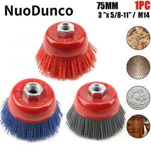 Brosse à poils en Nylon à Filament abrasif de 75mm, meuleuse d'angle, brosse à roue en Nylon pour