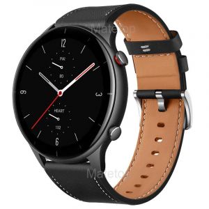 Bracelet en cuir souple 22mm pour Huami Amazfit GTR 47mm Pace Stratos Bip 5 Bracelet de montre