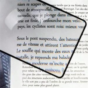Loupe &agrave; grande feuille pleine Page, aide &agrave; la lecture, lentille grossissante pour Page en verre,