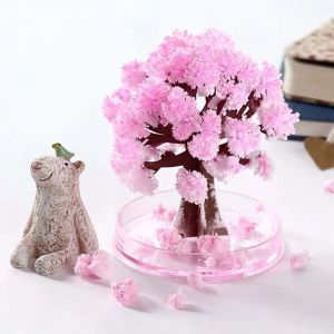 Arbre en papier floraison bricolage cerisier papier Sakura arbres en cristal papier magique arbre de