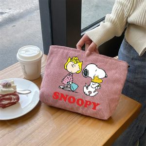 Snoopy – trousse de maquillage en velours côtelé, pochette de rangement de voyage en toile,