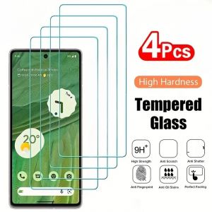 4 pièces verre trempé pour Google Pixel 8 Pro 8A 7 7A 6 6A 5 5A 4A 3A 2XL 9H Film de protection