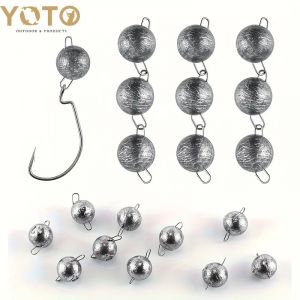 Plombs de pêche avec bouton-pression, tête de canne à pêche, poids de boule Cheburashka, plombs de