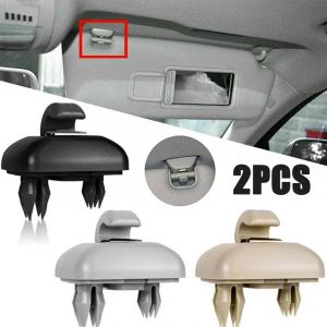 Pour Audi A1 A3 A4 A5 Q3 Q5 1/2 pi&egrave;ces pare-soleil pince support crochet voiture pare-soleil pince