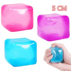 Cube de glace Squishy Fidget jouet forme carrée balle anti-Stress Squishy jouets à presser