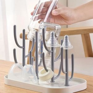 Égouttoir de bouteille de lait en forme d'arbre pour bébé, porte-bouteille de lait anti-poussière,