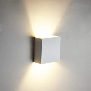 Applique murale LED d'intérieur en aluminium, Style Cube, pour chambre à coucher, salon, couloir,