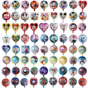 Ballons héros à hélium en aluminium Disney Mickey Minnie, 18 pouces, princesse la reine des neiges,