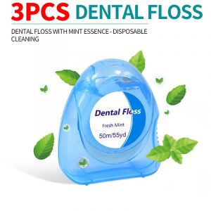 Fil dentaire &agrave; la menthe ultraclean, 3 pi&egrave;ces, &eacute;limination efficace de la Plaque dentaire,