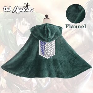 Cape de Cosplay Shingeki No Kyojin, couverture d'attaque des titans, pour le Corps, en flanelle