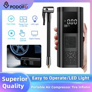 PodoNuremberg-Compresseur d'air portable pour voiture, gonfleur d'opathie, manom&egrave;tre num&eacute;rique LCD,