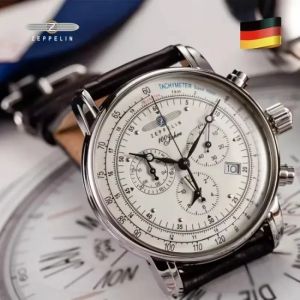 Hommes bracelet en cuir mode luxe Zeppelin dirigeable affaires décontracté hommes montres