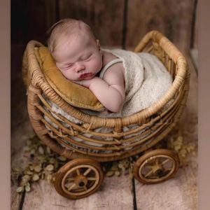 Original bébé rotin chariot panier nouveau-né photographie accessoires chariot bébé berceau