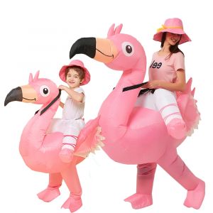 Costume gonflable flamant rose pour enfants et adultes, Halloween, No&euml;l, carnaval, f&ecirc;te des