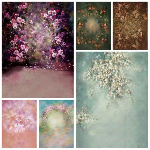 R&eacute;tro peinture &agrave; l'huile fleurs toile de fond photographie Texture abstraite enfants adulte fond